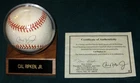 Cal Ripken Jr. Autographed Commemorative Logo Rawlings Baseball w/ COA