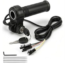 Electric Bike Throttle Grip Full Twist Throttle Grip,Plug and Play Right
