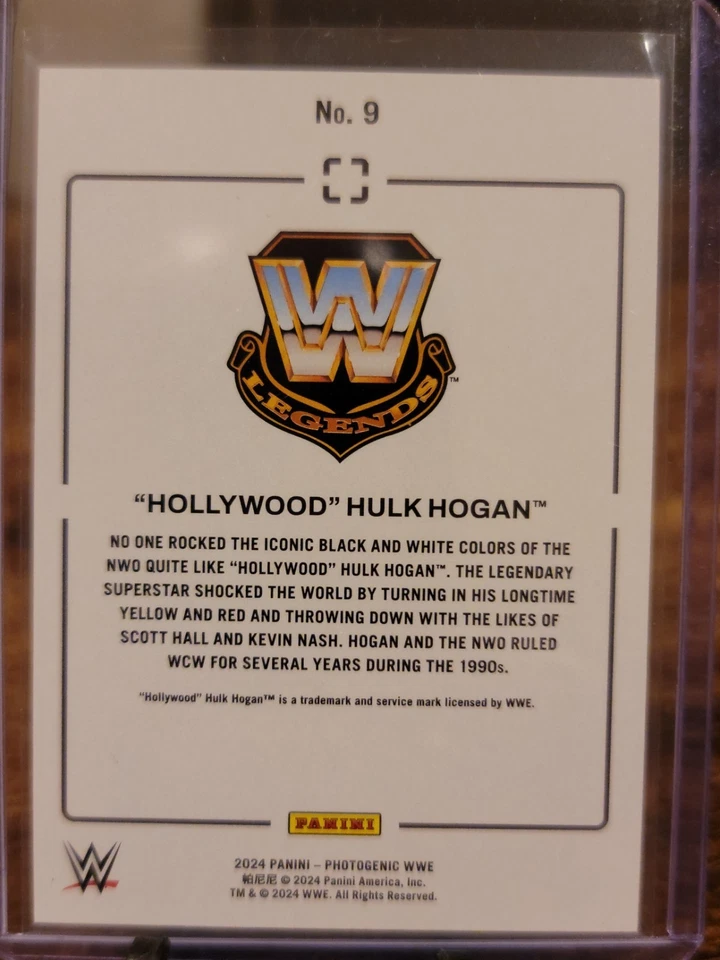 2024 Panini Photogenic WWE Hollywood Hulk Hogan #9 Diamond Parallel /75 - Image 3 of 3