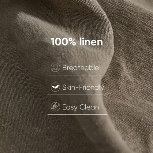 100% Pure Linen Blanket,100% Natural Flax Linen Throw Blanket, 79"x63" French... - Picture 3 of 6