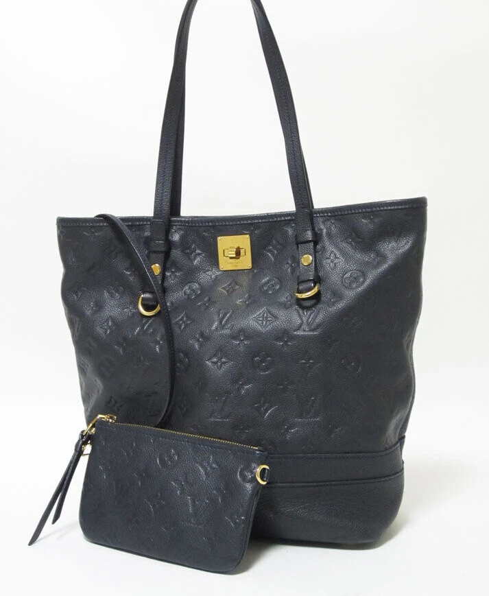 LOUIS VUITTON M40517 Monogram Empreinte Citadine PM Tote Bag Navy 