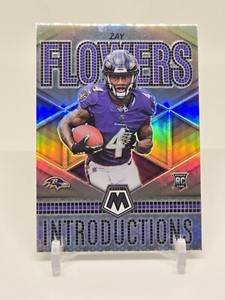 2023 Panini Mosaic Introductions Silver Prizm #I-8 Zay Flowers (RC) Ravens