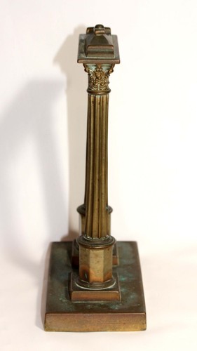 Antique 19thC Grand Tour Architectural Bronze Model of Two Columns & Lintel af - Picture 4 of 20