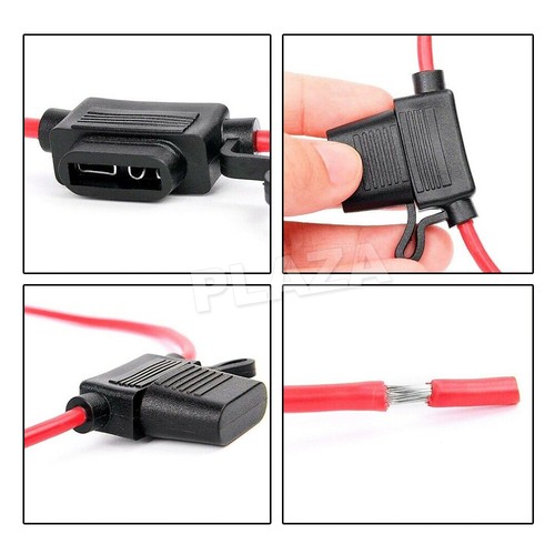 10x Standard Blade Fuse Holder Splash Proof 40A 12 AWG Cable In Line Car Auto - Picture 6 of 12