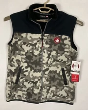 Canada Weather Gear Men's Camo Colorblock Vest Sherpa Lining Sz Large New
