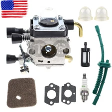NEW Carburetor For STIHL KM55 HL45 KM55R FS38 w/Fuel Line Kit Primer Bulb Gasket