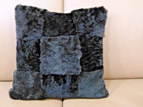 NEW!! Sheepskin patchwork decorative pillow REAL FUR REAL FOR 45 x 45  - Picture 1 of 6