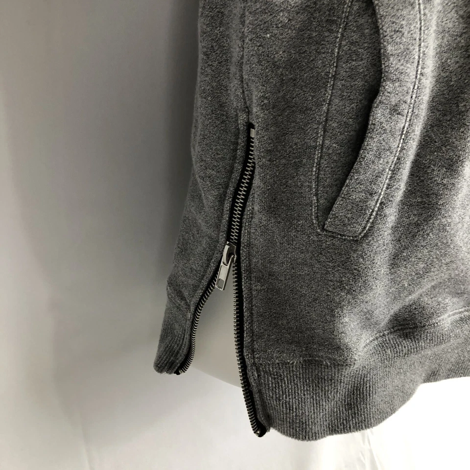 Sudadera PacSun Para Hombre M Gris Sudadera con Capucha con Cremalleras Laterales Puños Acanalados Foto 4 de 4