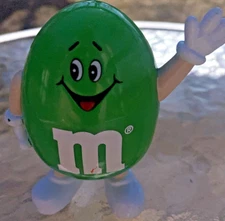 GREEN Peanut m&m's  1991 Easter pocket DISPENSER RARE mars
