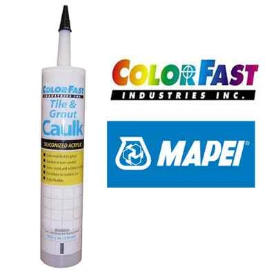 COLORFAST Colored Caulk to Match Mapei Grout Colors - Sanded or Unsanded
