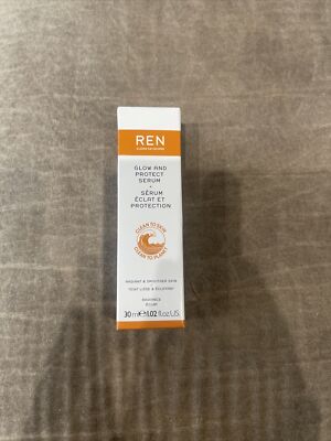 REN Clean Skincare Glow and Protect Serum 1.02oz/30ml Authentic