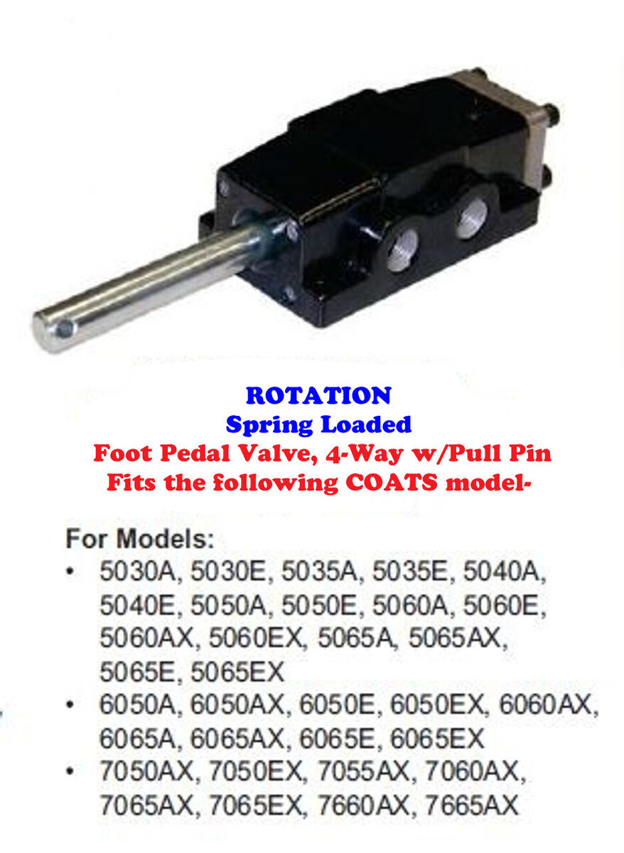 Coats TIRE CHANGER Valve / Rotation 5035A 5060AX 5060EX Coats TIRE CHANGER Valve / Rotation 5035A 5060AX 5060EX