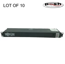 **Lot of 10** Tripp Lite RS-0615-R Power Strip Rack-Mount Metal 120V-15R