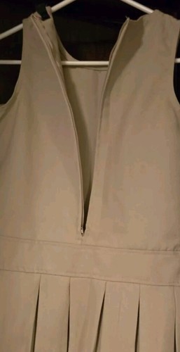 U.S. Polo Assn Girls Khaki Beige School Uniform Sleeveless Jumper Dress Size 14 - Picture 3 of 13