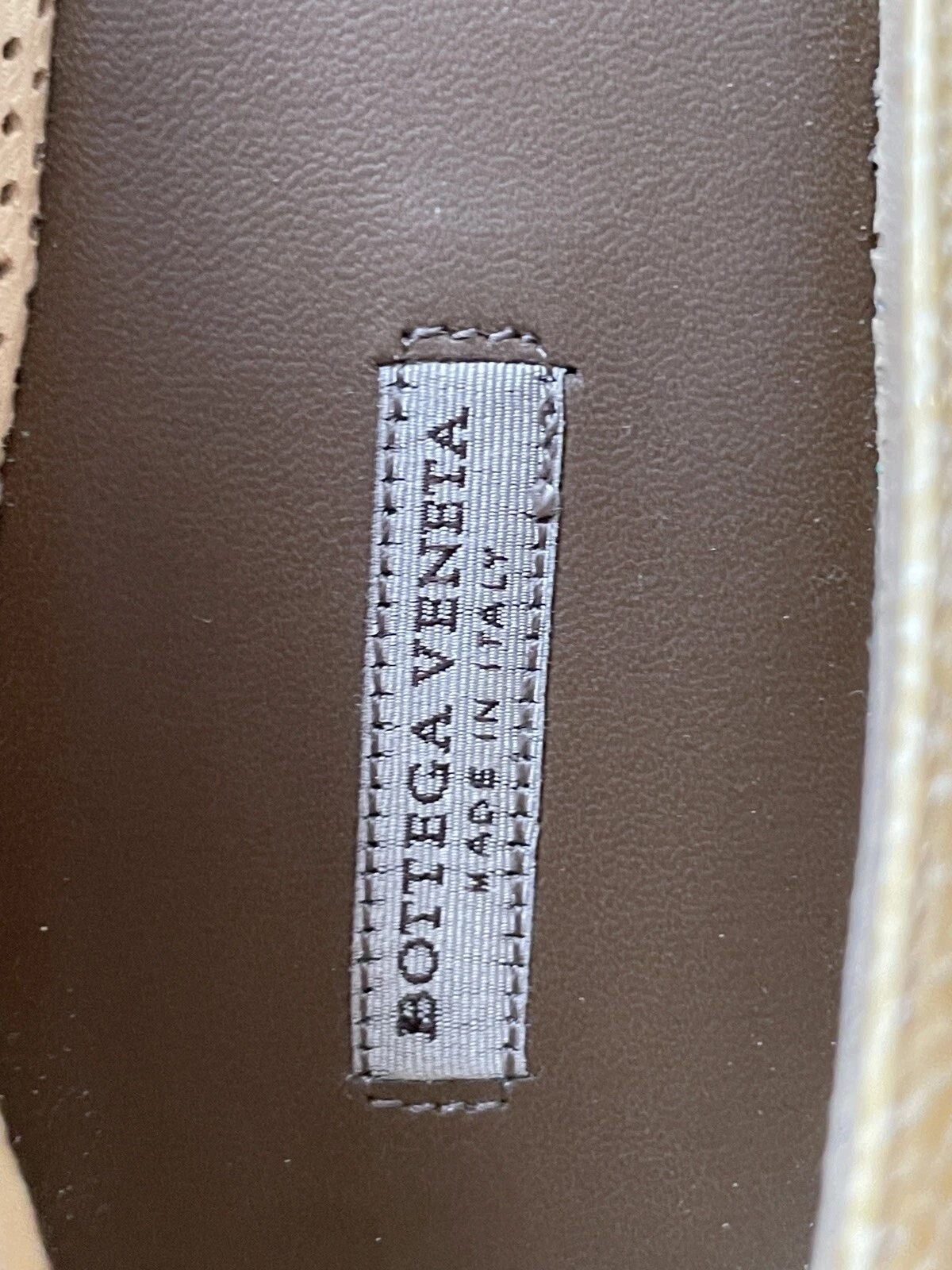 Ballerine Bottega Veneta Prairie oro misura 39 5 pelle giallo taglio laser Italia