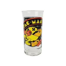 Vintage 1982 Pac-Man Glass by Bally Midway Mfg Co., 16 oz NWOB
