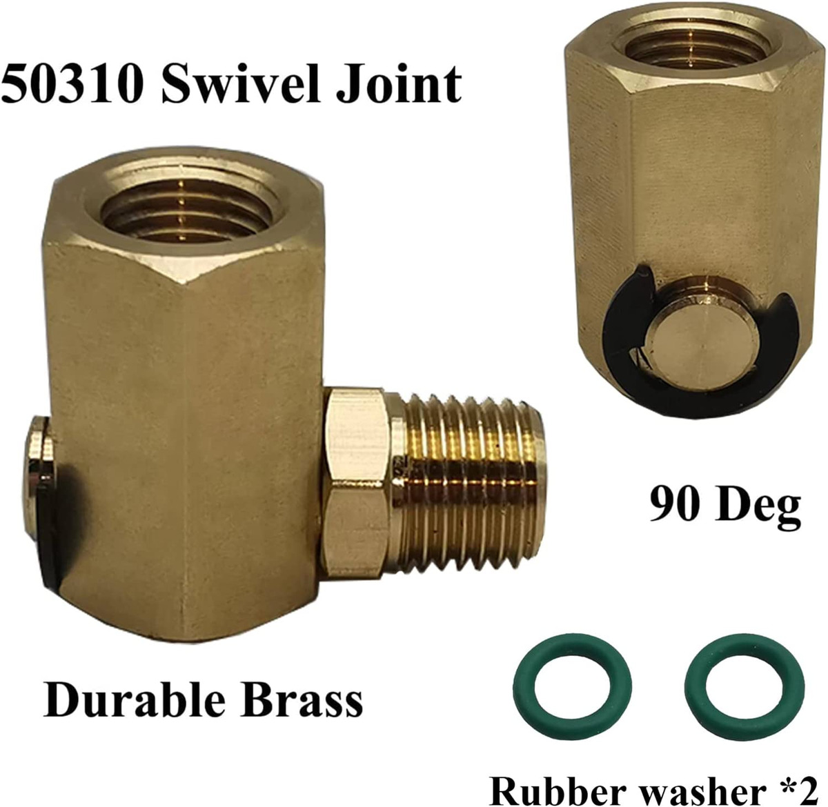 50310 Swivel Joint for Air Hose Reel 1/4'' FPT * 1/4'' MPT 90 Deg Swivel  Fitting