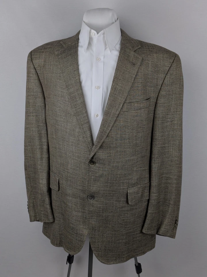 Blazer Abrigo Deportivo Cremieux Para Hombre 44R Marrón Viscosa Suave De Bambú Sin Estructura Foto 2 de 4