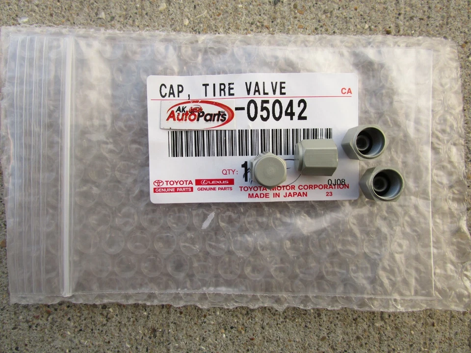 12 - 21 LEXUS RX350 / RX450H TIRE VALVE STEM GRAY PLASTIC CAPS OEM QTY = 4 NEW - Image 4 of 4