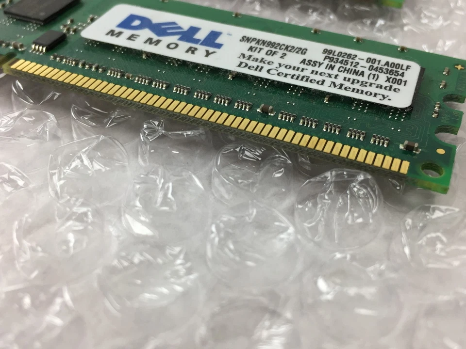 Kingston (2x1GB) 2GB of 1Rx8 PC2-6400E Dell Part # SNPKN992CK2/2G  - Image 4 of 4