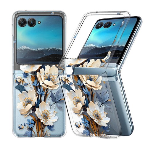 For Motorola Razr 50 40 Ultra Shockproof Crystal Rose Phone Case Clear Cover - Picture 23 of 38