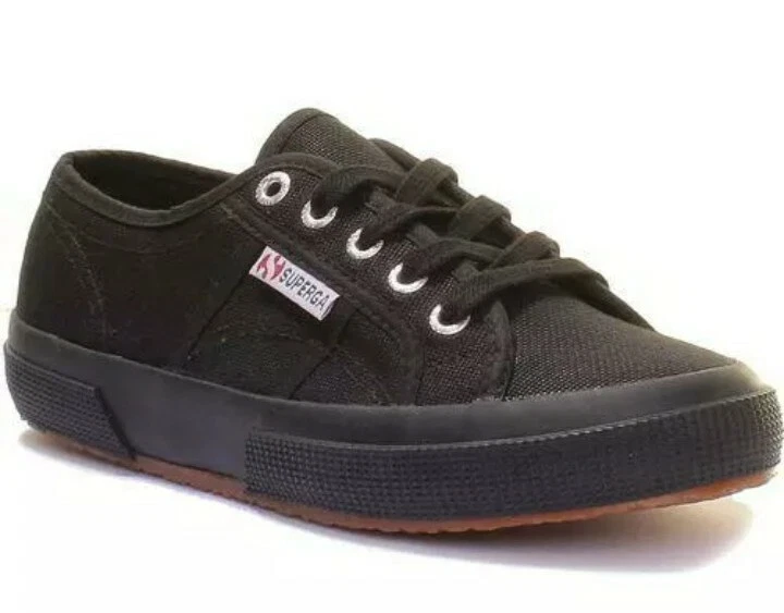 Ladies black deals superga