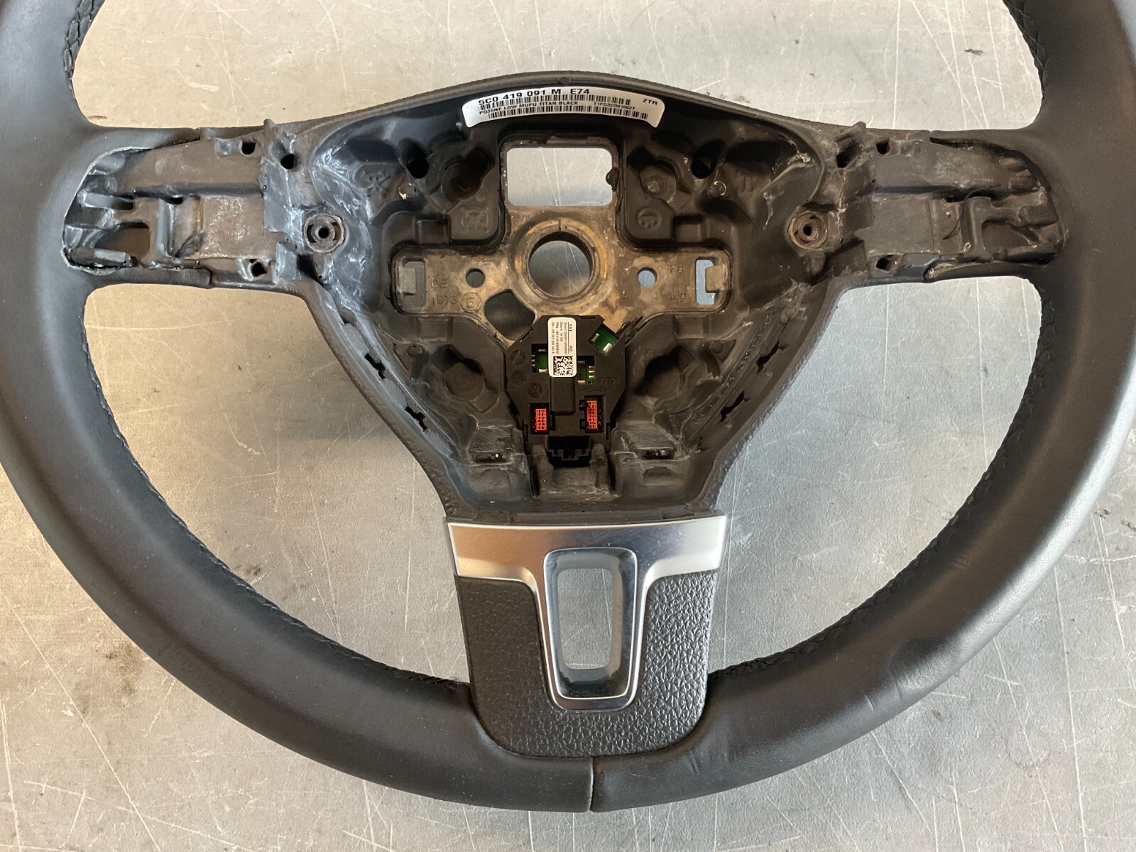 11-14 VW Jetta Leather Wrapped Steering Wheel 5C0419091M | eBay