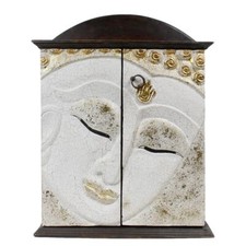 Buddha Schrank Hängeschrank Medizinschrank Flurschrank 65cm Weiß Gold