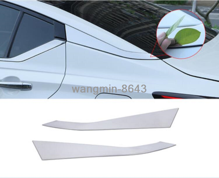 Stainless sticker Rear window Side Triangle trim For Nissan Teana