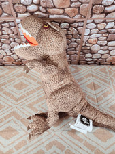Jurassic World Dominion Plush Brown Raging T-Rex Pillow Stuffed Dinosaur Toy 22"