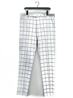 Paul Smith Herren Hose W 36 in Grau 100% Wolle Chino Neu Mit Etikett