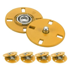 5Pcs Snap Buttons, Metal Invisible Buckle (Yellow, 23mm)