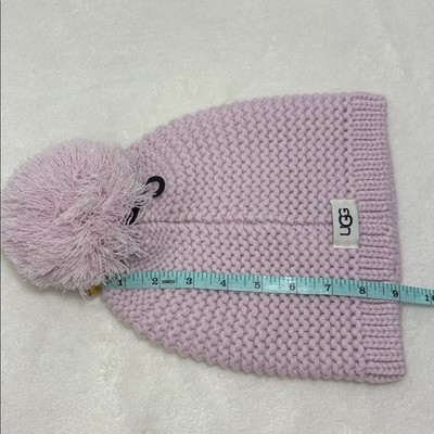 UGG Chunky Knit Beanie Pink Crystal Pom Pom Hat NWT Soft Winter Cozy UGG | Accessories | Ugg Chunky Knit Beanie With Pompom In  main image 4