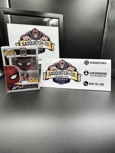 Funko Pop! Marvel Hot Topic Exclusive: Spiderman#593 Item#47603 w/ Protector