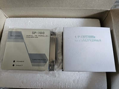 ADVANCED SP-100 SERIAL RS-232C DB25 to CENTRONICS PARALLEL PORT CONVERTER - NOS