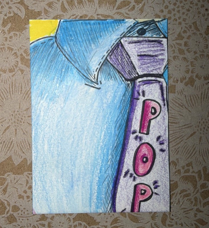 ACEO Art Tie Harry Styles Colored Pencils 2.5” x 3.5” ORIGINAL By EmmaLee W.