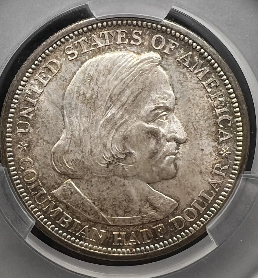 1893 50C Columbian Silver Half CAC MS65 CENTERPIECE your Commemoratives - 25244 - Image 2 of 3