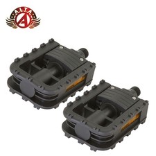 ALTA 9/16" Folding Bicycle Pedals Compact Platform Side Reflectors Composite.