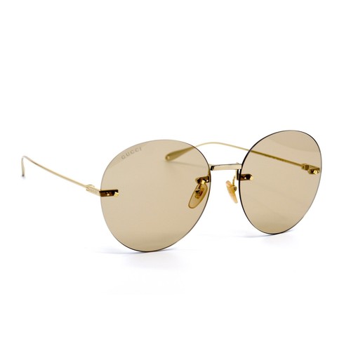 NEW Gucci GG1149S 004 Gold/Brown – Authentic Rimless Sunglasses | Made in Japan - 第 1/15 張圖片