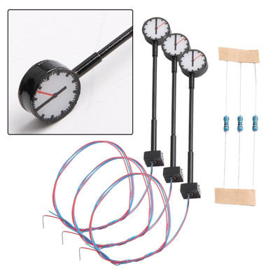 Bahnsteig Uhr Lampe Modellleuchte 20mA 3tlg/Set Dekoration Geschenke Spur HO