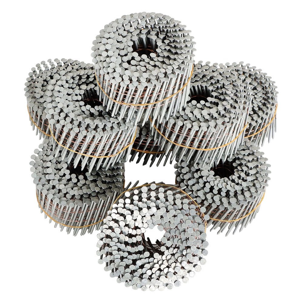 3600Pcs Siding Nails 2-1/2" x .092" 15 Degree Collated Wire Coil Full Round Head