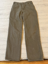 Men's CARHARTT Brown Carpenter Work/Grunge Heavy Canvas Pants B11 TMB Sz 32 x 33