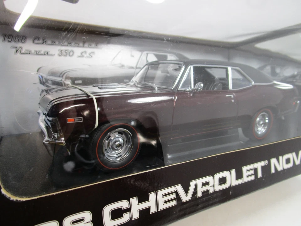 GMP 1/18 PEACHSTATE BURGANDY 1968 CHEVY NOVA SS 350 *2335 MADE* NICE NOT PERFECT - Image 2 of 4