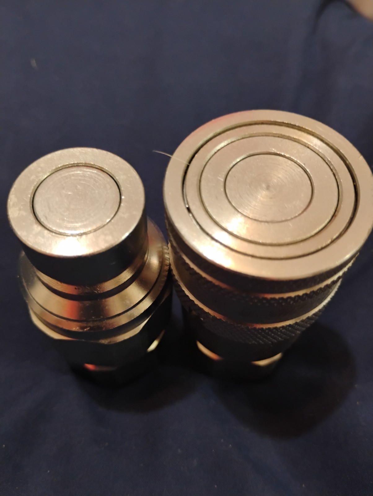 New Set G 1/2 Hydraulic Flat Face Skid Steer Quick Coupler Disconnects ISO16028