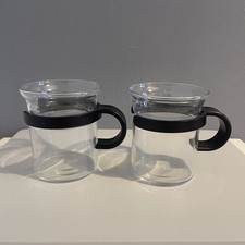 Bodum "Picard" Tassen Star Trek Glas Tasse schwarz Carsten Jorgensen Kaffee Tee x2