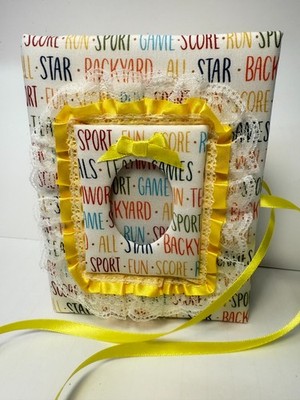 Girls Sports Words Photo Album -Holds 100 4x6 Photos - Handmade