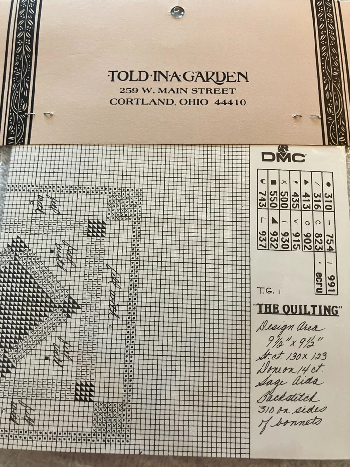 Told-In-A-Garden Cross Stitch Patterns Lot Of 4 All NIP Amish patterns - Image 3 of 4