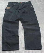 Wrangler Riggs Workwear Pants Mens 36x30 Black Ranger Cargo Double Knee 3W060BL