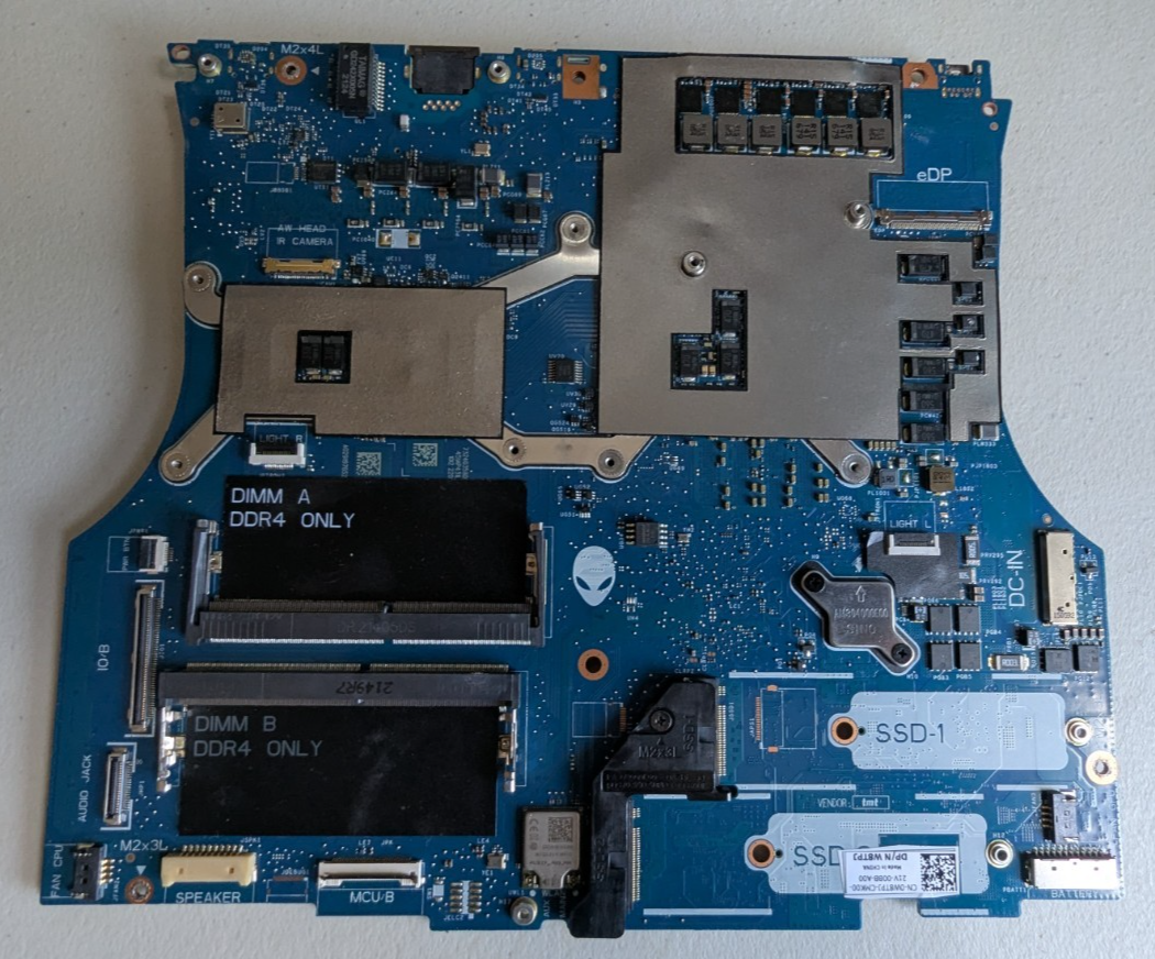 OEM Dell ALIENWARE X17 R1 MOTHERBOARD i9-11980HK RTX3080 16GB