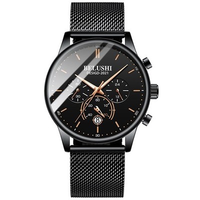 BELUSHI Watch Men Luxury Brand Famous Male Watch Black Watches Ultra Thin Milan 